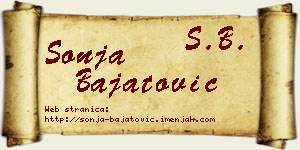 Sonja Bajatović vizit kartica